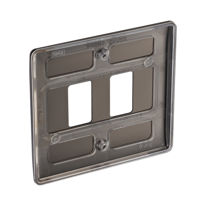 BG Nexus Metal Black Nickel 2G Grid Plate RNBN2