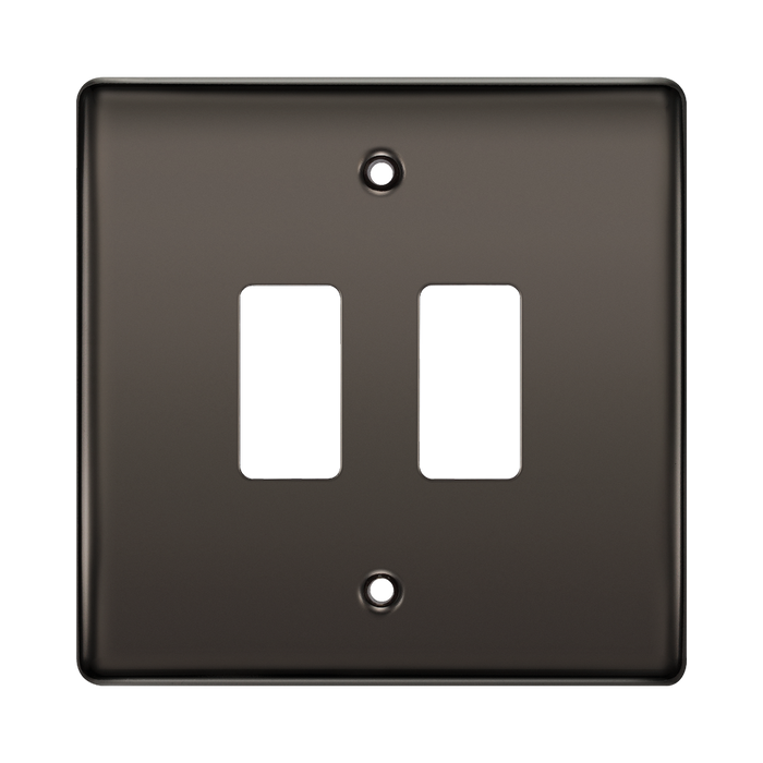 BG Nexus Metal Black Nickel 2G Grid Plate RNBN2
