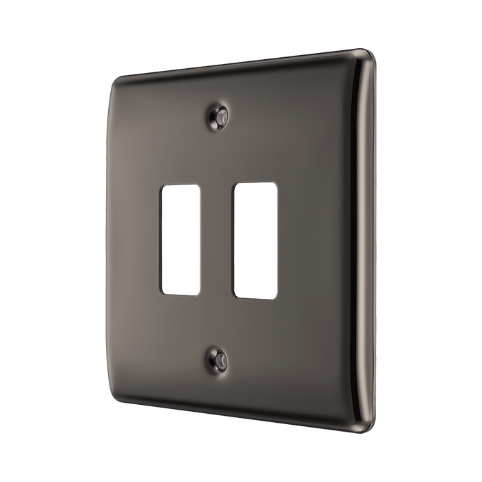 BG Nexus Metal Black Nickel 2G Grid Plate RNBN2
