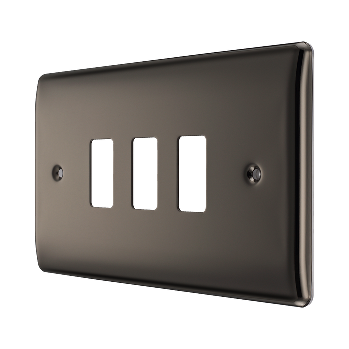 BG Nexus Metal Black Nickel 3G Grid Plate RNBN3