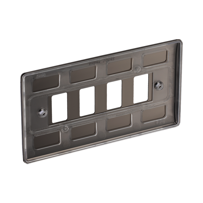 BG Nexus Metal Black Nickel 4G Grid Plate RNBN4