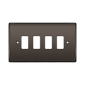 BG Nexus Metal Black Nickel 4G Grid Plate RNBN4