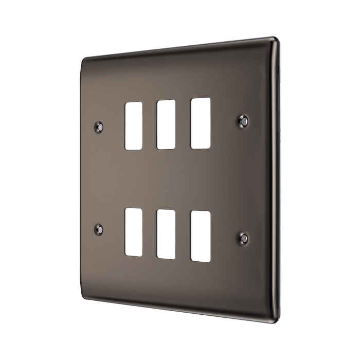 BG Nexus Metal Black Nickel 6G Grid Plate RNBN6