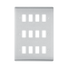 BG Nexus Metal Brushed Steel 12G Grid Plate RNBS12 Available from RS Electrical Supplies