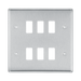 BG Nexus Metal Brushed Steel 6G Grid Plate RNBS6 Available from RS Electrical Supplies