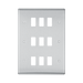 BG Nexus Metal Brushed Steel 9G Grid Plate RNBS9 Available from RS Electrical Supplies