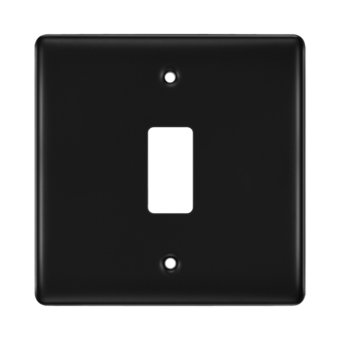 BG Nexus Metal Matt Black 1G Grid Plate RNFB1