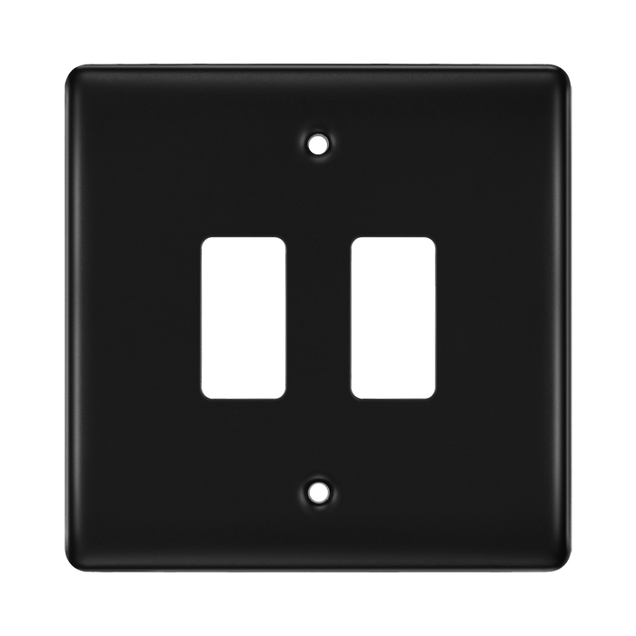 BG Nexus Metal Matt Black 2G Grid Plate RNFB2