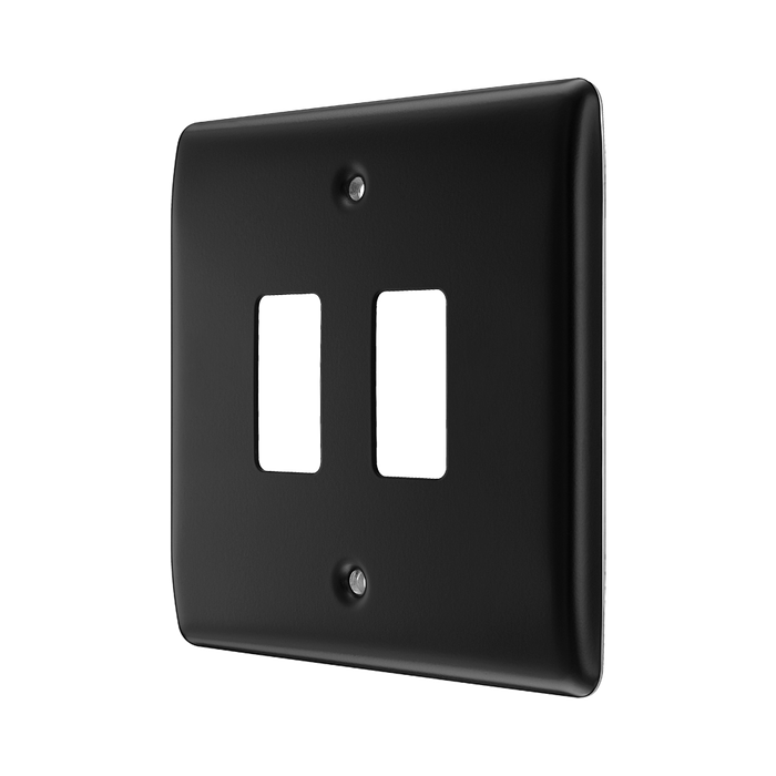 BG Nexus Metal Matt Black 2G Grid Plate RNFB2