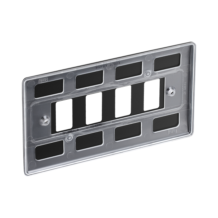 BG Nexus Metal Matt Black 4G Grid Plate RNFB4