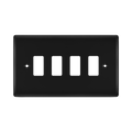 BG Nexus Metal Matt Black 4G Grid Plate RNFB4