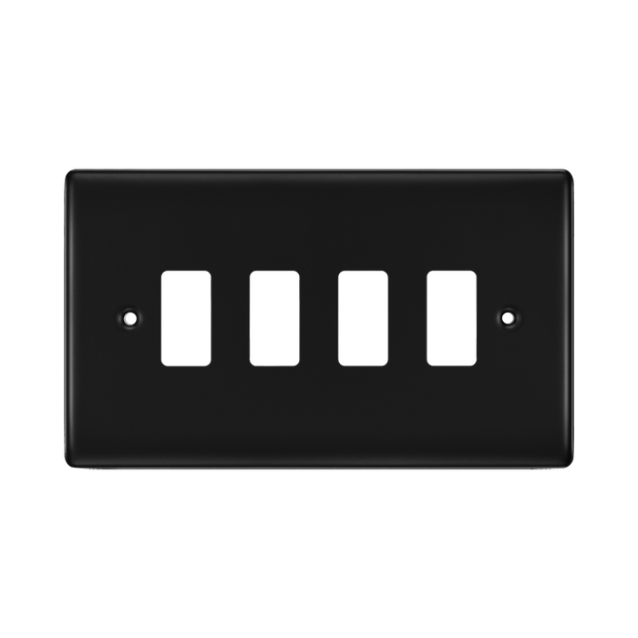 BG Nexus Metal Matt Black 4G Grid Plate RNFB4