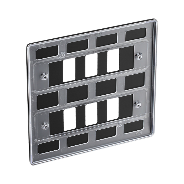 BG Nexus Metal Matt Black 6G Grid Plate RNFB6