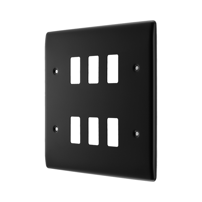 BG Nexus Metal Matt Black 6G Grid Plate RNFB6