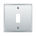 BG Nexus Metal Polished Chrome 1G Grid Plate RNPC1 Available from RS Electrical Supplies