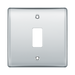 BG Nexus Metal Polished Chrome 1G Grid Plate RNPC1 Available from RS Electrical Supplies
