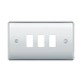 BG Nexus Metal Polished Chrome 3G Grid Plate RNPC3 Available from RS Electrical Supplies
