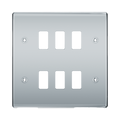 BG Nexus Metal Polished Chrome 6G Grid Plate RNPC6 Available from RS Electrical Supplies