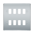 BG Nexus Metal Polished Chrome 8G Grid Plate RNPC8 Available from RS Electrical Supplies