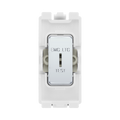 BG Electrical Polished Chrome 20AX 2 Way Key Grid Switch Printed 'EMG LGT TEST' RPC12EL – product view 1