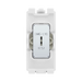 BG Electrical Polished Chrome 20AX 2 Way Key Grid Switch Printed 'EMG LGT TEST' RPC12EL – product view 1