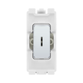 BG Electrical Polished Chrome 20AX 2 Way Key Grid Switch RPC12KY – product view 1