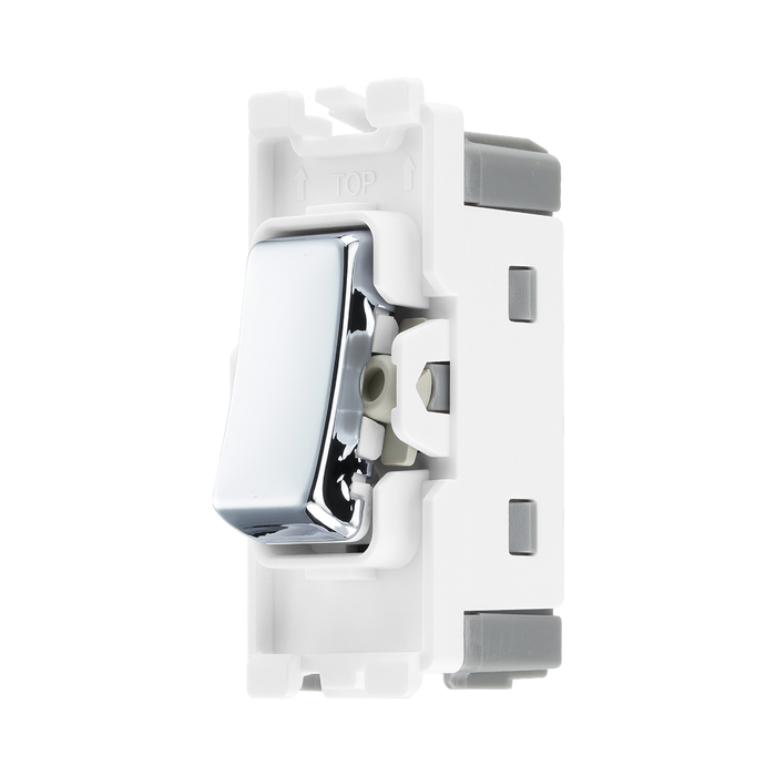 BG Polished Chrome Grid Switch 20 Amp 2 Way RPC12 – product view 2