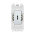 BG Polished Chrome 20A Double Pole Grid Key Switch RPC30KY – product view 1
