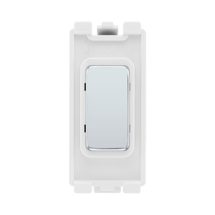 BG Polished Chrome Grid Switch Blank RPCBLNK – product view 1