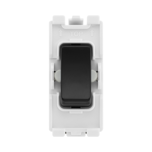 BG Evolve Black 20A 2 Way Single Pole Centre Off Grid Module RPCDB12C – product view 1
