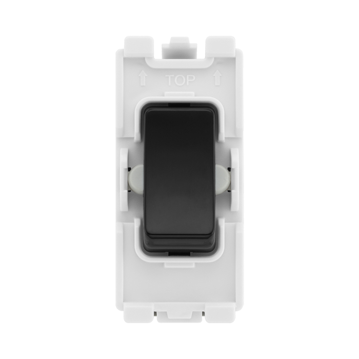 BG Evolve Black 20A 2 Way Single Pole Centre Off Grid Module RPCDB12C – product view 1