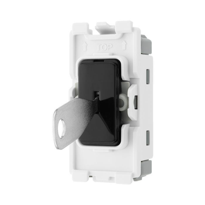 BG Evolve Black 20A 2 Way Key Grid Module RPCDB12KY – product view 2