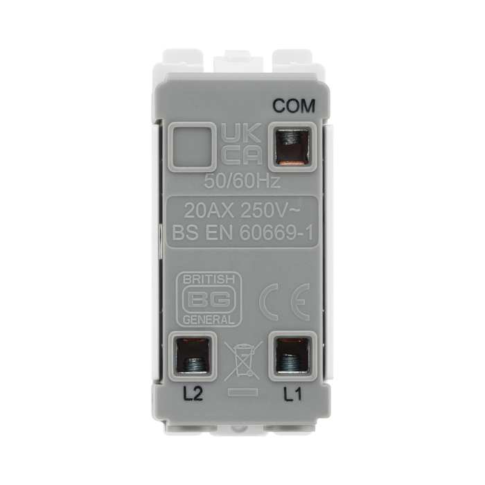 BG Evolve Black 20A 2 Way Grid Module RPCDB12 – product view 3