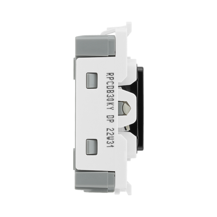 BG Evolve Black 20A Double Pole Key Grid Module RPCDB30KY – product view 4