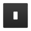 BG Evolve Black Chrome 1G Grid Plate RPCDBC1B Available from RS Electrical Supplies