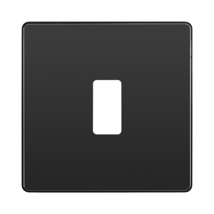 BG Evolve Black Chrome 1G Grid Plate RPCDBC1B Available from RS Electrical Supplies