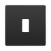 BG Evolve Black Chrome 1G Grid Plate RPCDBC1B Available from RS Electrical Supplies