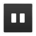 BG Evolve Black Chrome 2G Grid Plate RPCDBC2B Available from RS Electrical Supplies