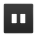 BG Evolve Black Chrome 2G Grid Plate RPCDBC2B Available from RS Electrical Supplies