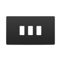 BG Evolve Black Chrome 3G Grid Plate RPCDBC3B Available from RS Electrical Supplies