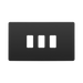 BG Evolve Black Chrome 3G Grid Plate RPCDBC3B Available from RS Electrical Supplies