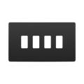 BG Evolve Black Chrome 4G Grid Plate RPCDBC4B Available from RS Electrical Supplies