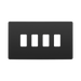 BG Evolve Black Chrome 4G Grid Plate RPCDBC4B Available from RS Electrical Supplies