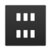 BG Evolve Black Chrome 6G Grid Plate RPCDBC6B Available from RS Electrical Supplies