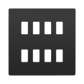 BG Evolve Black Chrome 8G Grid Plate RPCDBC8B Available from RS Electrical Supplies