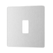 Side view of BG Evolve Brushed Steel 1G Grid Plate