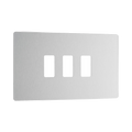 Front view of BG Evolve Brushed Steel 3G Grid Plate