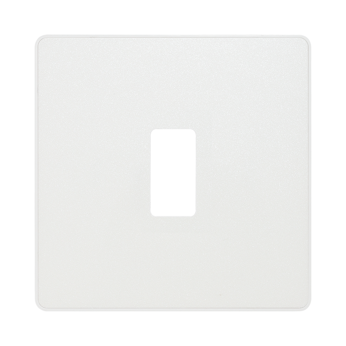 BG Evolve Pearl White 1G Grid Plate RPCDCL1W Available from RS Electrical Supplies