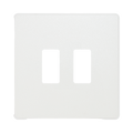 BG Evolve Pearl White 2G Grid Plate RPCDCL2W Available from RS Electrical Supplies