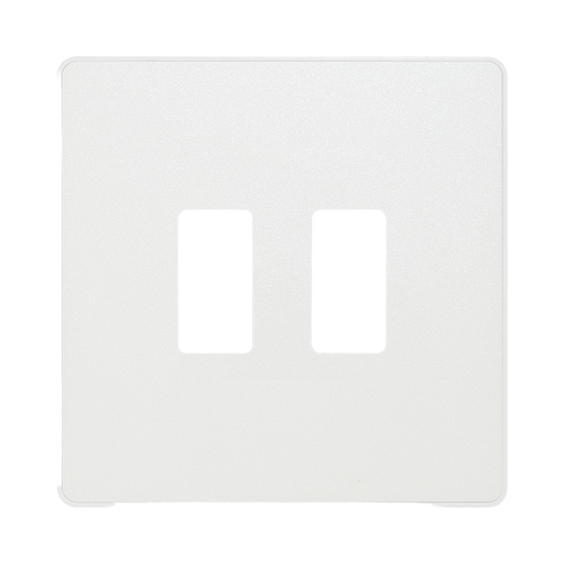 BG Evolve Pearl White 2G Grid Plate RPCDCL2W Available from RS Electrical Supplies